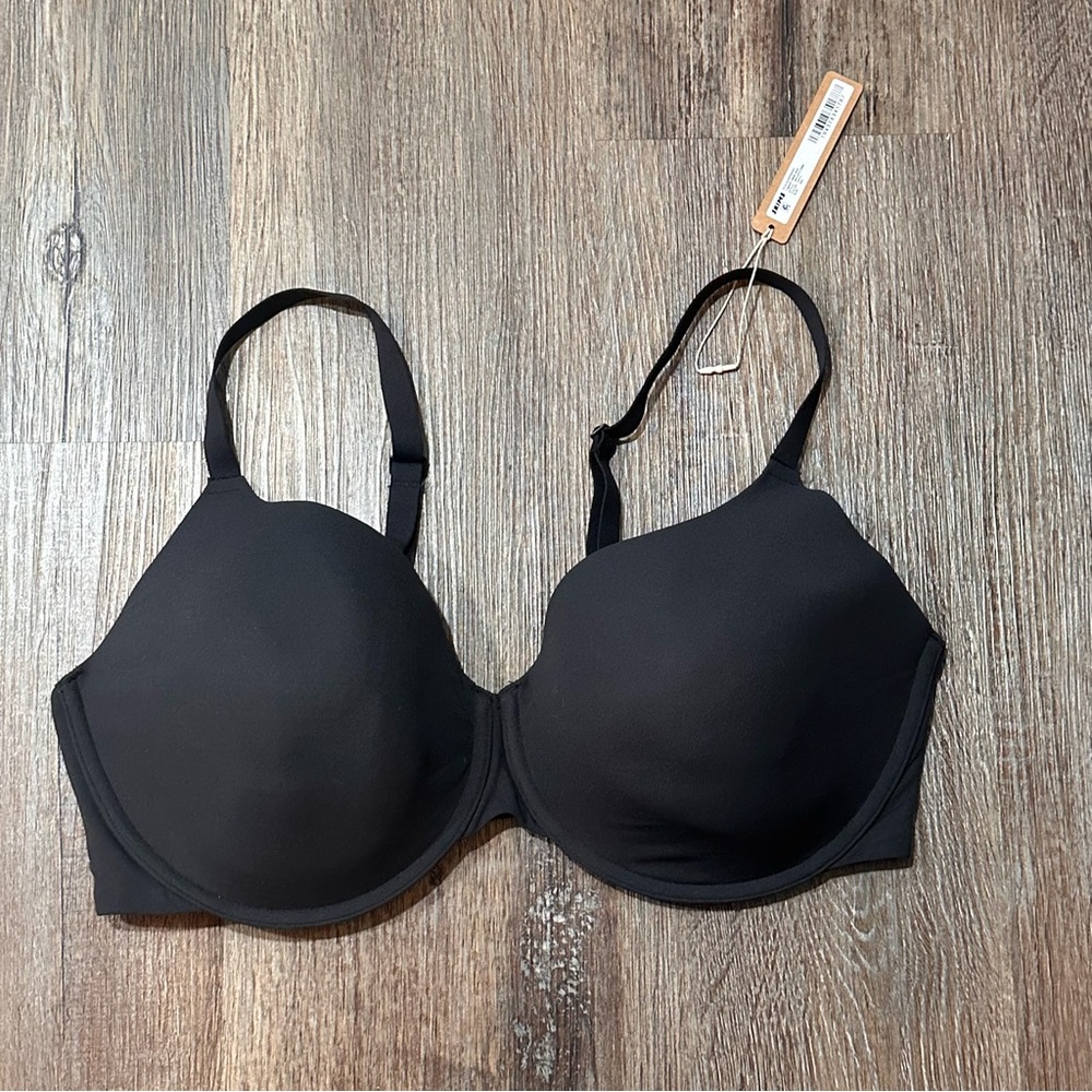 NWT Skims T-Shirt Demi Bra 40D Onyx Black